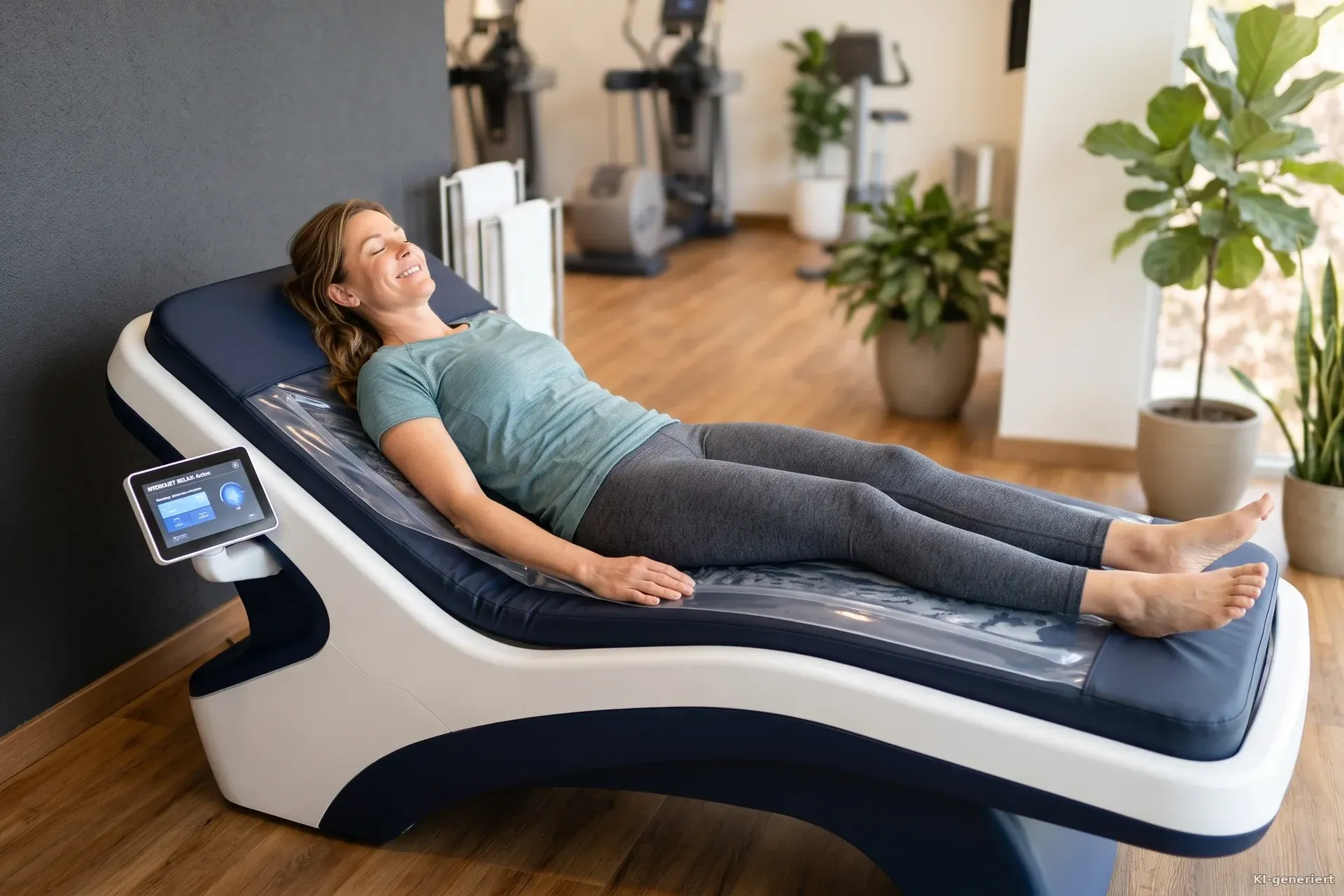 VELUS-Massage in Fürstenau:
Wasserstrahl-Massage auf der Liege Header Hintergrund